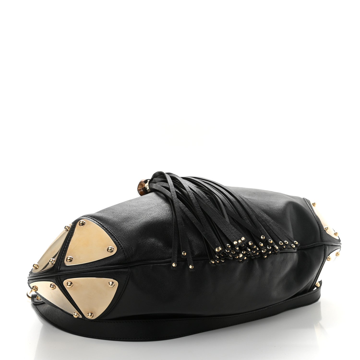 Gucci Calfskin Large Indy Top Handle Hobo Black 3 of 9