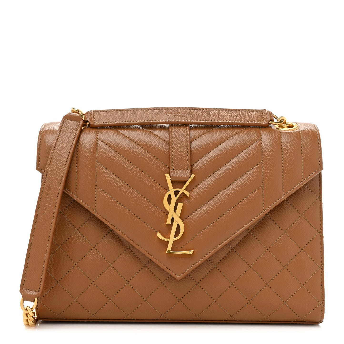 Grain De Poudre Textured Mixed Matelasse Triquilt Medium Monogram Satchel Dune