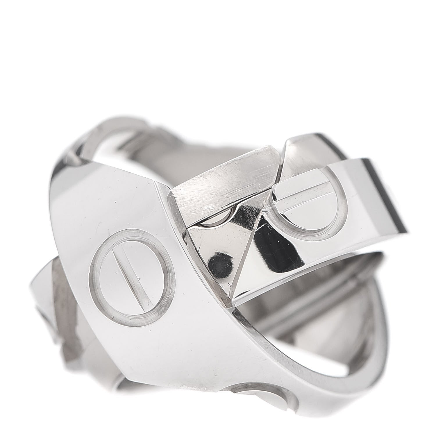 Cartier 18K White Gold 7mm Astro LOVE Ring 47 4.25 4 of 5