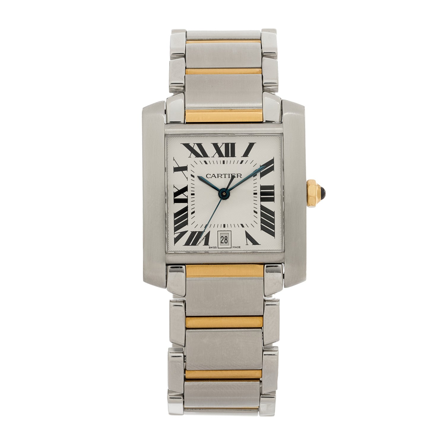 Cartier Stainless Steel 18K Yellow Gold 28mm Tank Francaise Automatic Watch 1 of 4