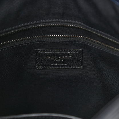 Saint Laurent Crinkled Calfskin Matelasse Monogram Niki Shoulder Bag Deep Marine 6 of 10
