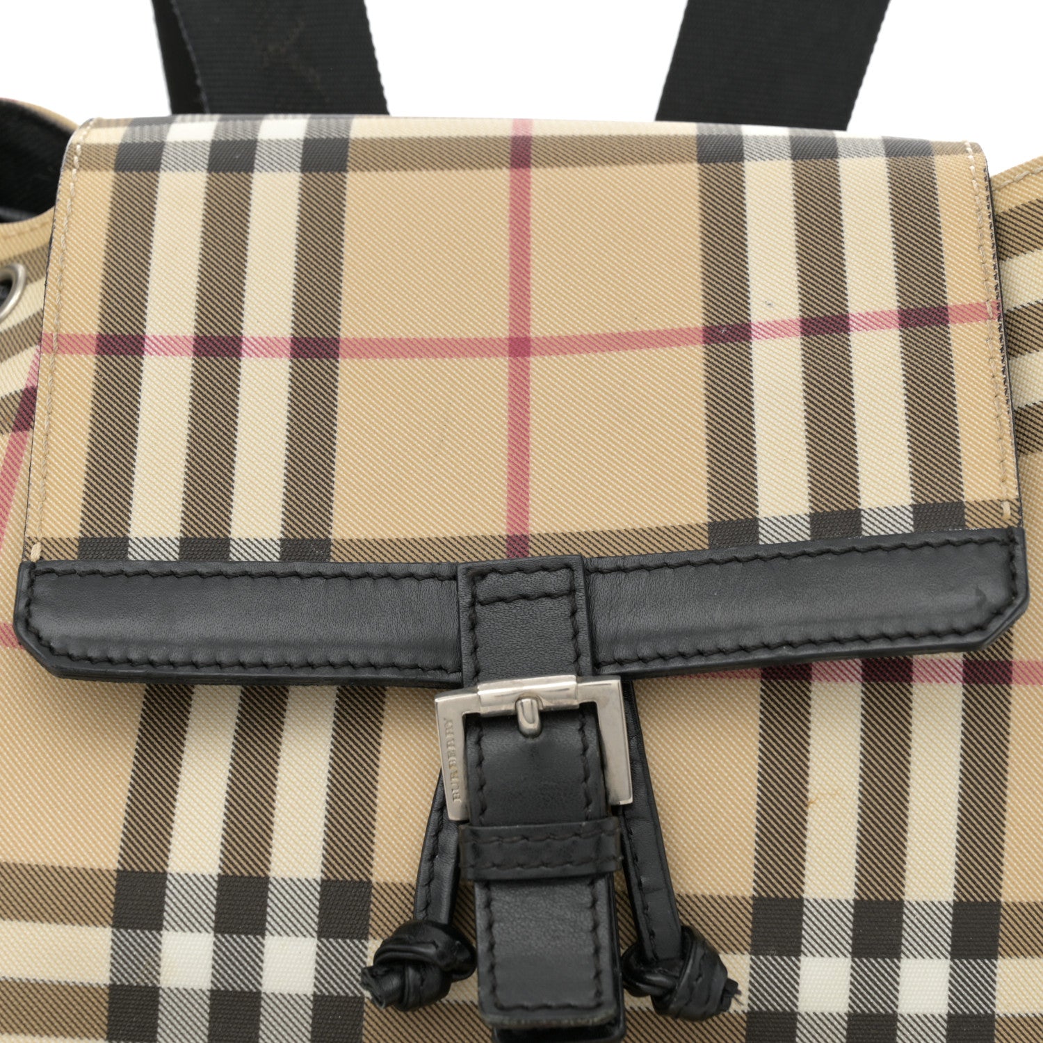 Burberry House Check Drawstring Backpack Black 9 of 19