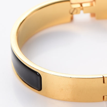 Hermes Enamel Narrow Clic Clac H Bracelet GM Black 5 of 6