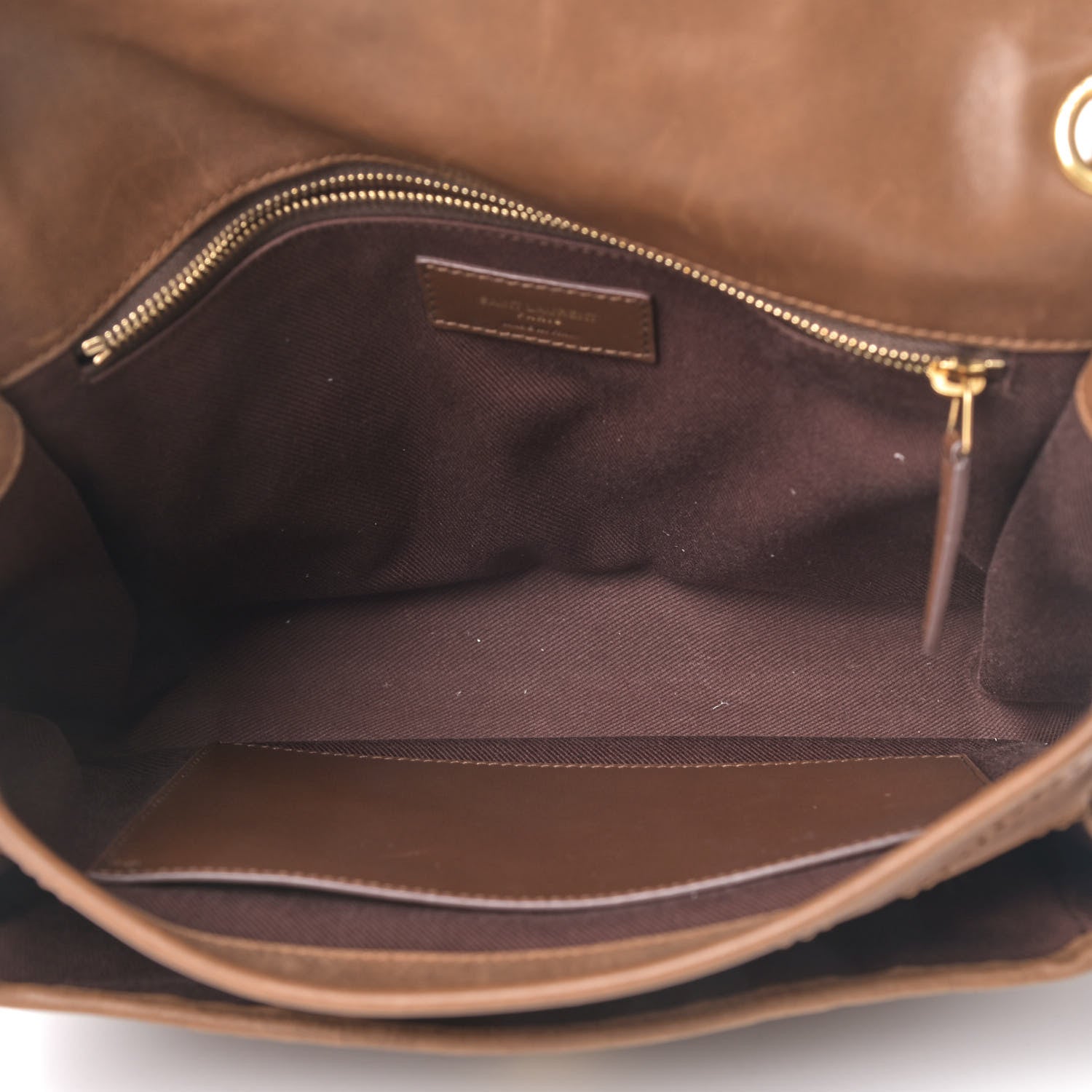 Saint Laurent Crinkled Calfskin Matelasse Monogram Medium Niki Chain Satchel Brown 4 of 8