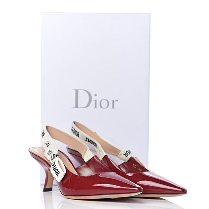 Christian Dior Patent Ribbon J'Adior Slingback 65mm Pumps 35.5 Scarlet 12 of 12