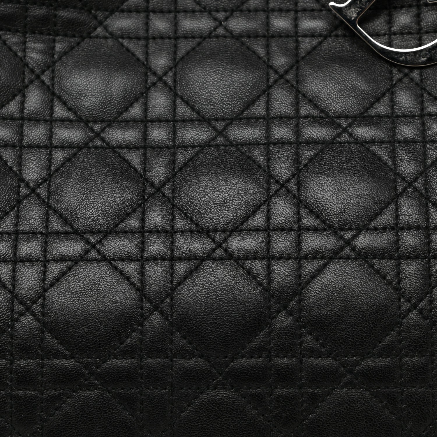 Christian Dior Lambskin Cannage Large Dior Soft Shopping Tote Black 8 of 22