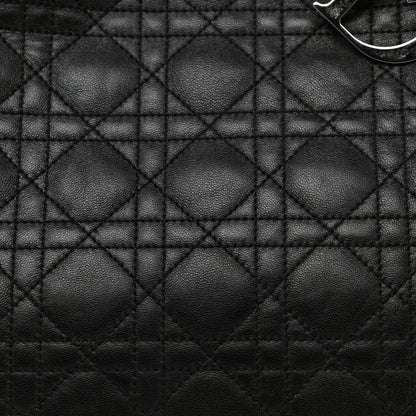 Christian Dior Lambskin Cannage Large Dior Soft Shopping Tote Black 8 of 22