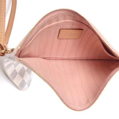 Louis Vuitton Damier Azur Neverfull MM GM Pochette Rose Ballerine 10 of 16