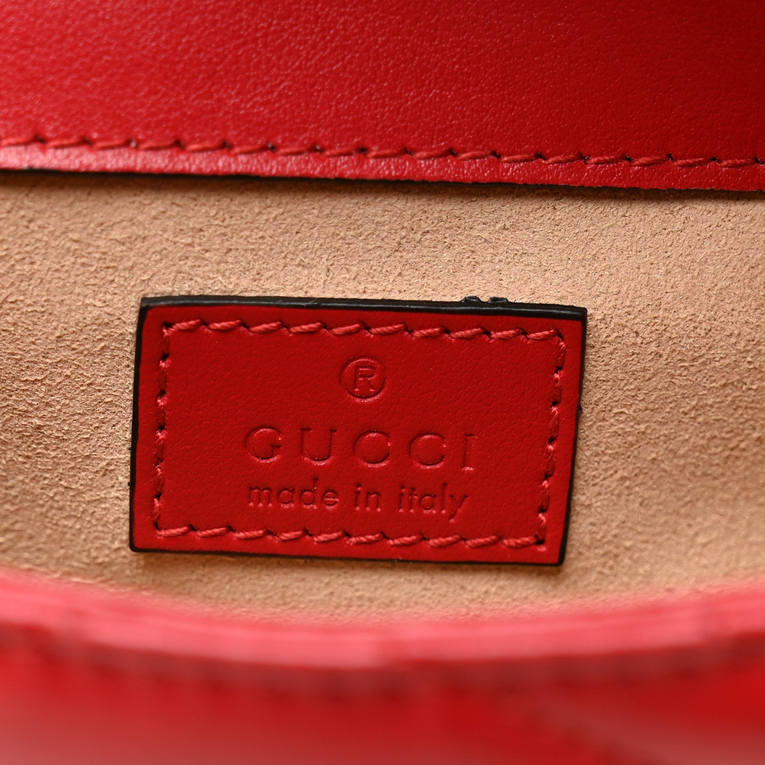 Gucci Calfskin Matelasse Super Mini GG Marmont Shoulder Bag Hibiscus Red 6 of 10