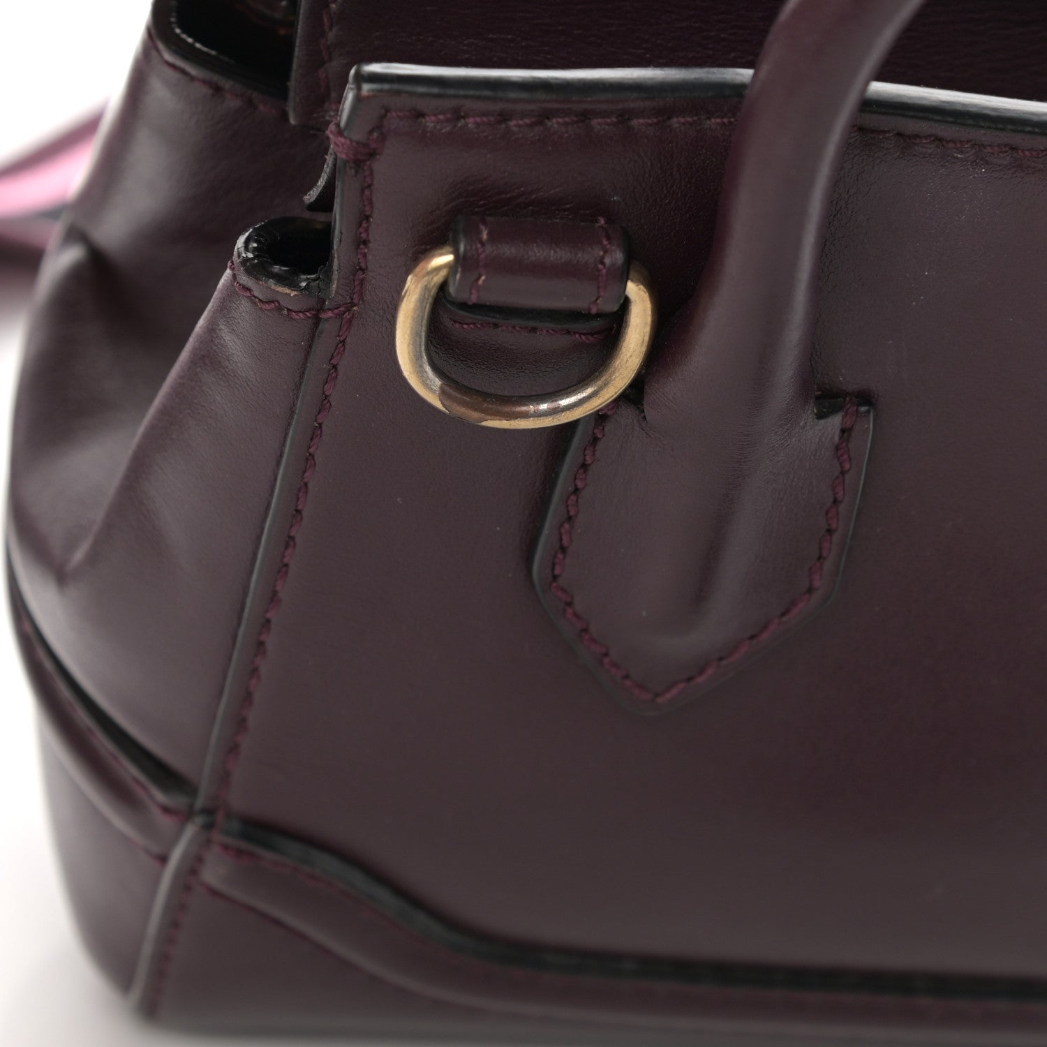 Versace Calfskin Small Palazzo Empire Bag Burgundy 17 of 18