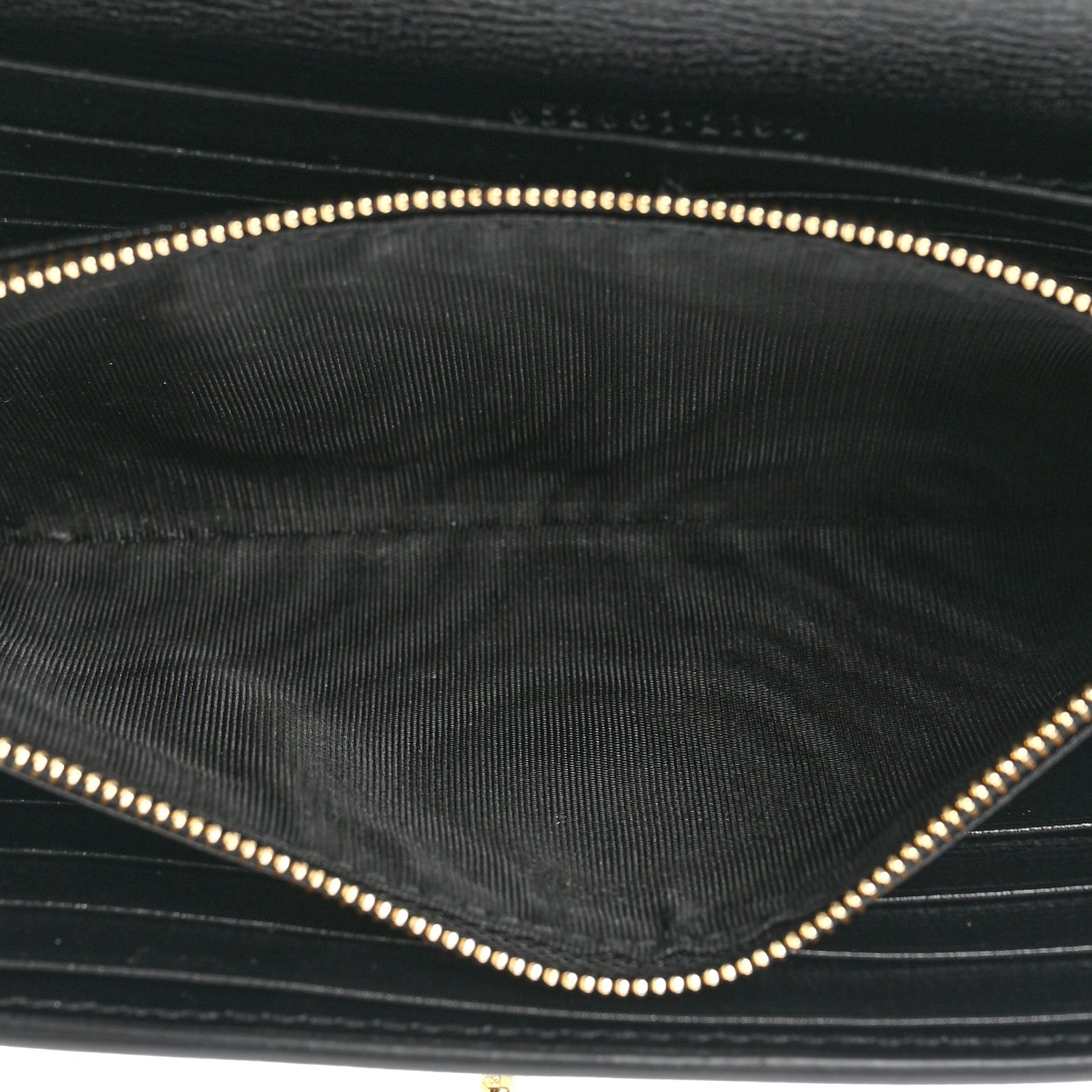 Gucci Azalea Calfskin GG Monogram Bi-Color Debossed Jackie 1961 Chain Wallet Mystic White Black 6 of 11