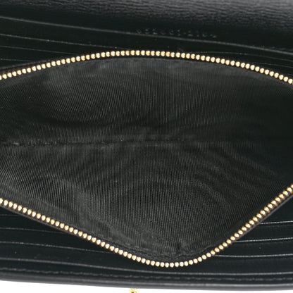 Gucci Azalea Calfskin GG Monogram Bi-Color Debossed Jackie 1961 Chain Wallet Mystic White Black 6 of 11