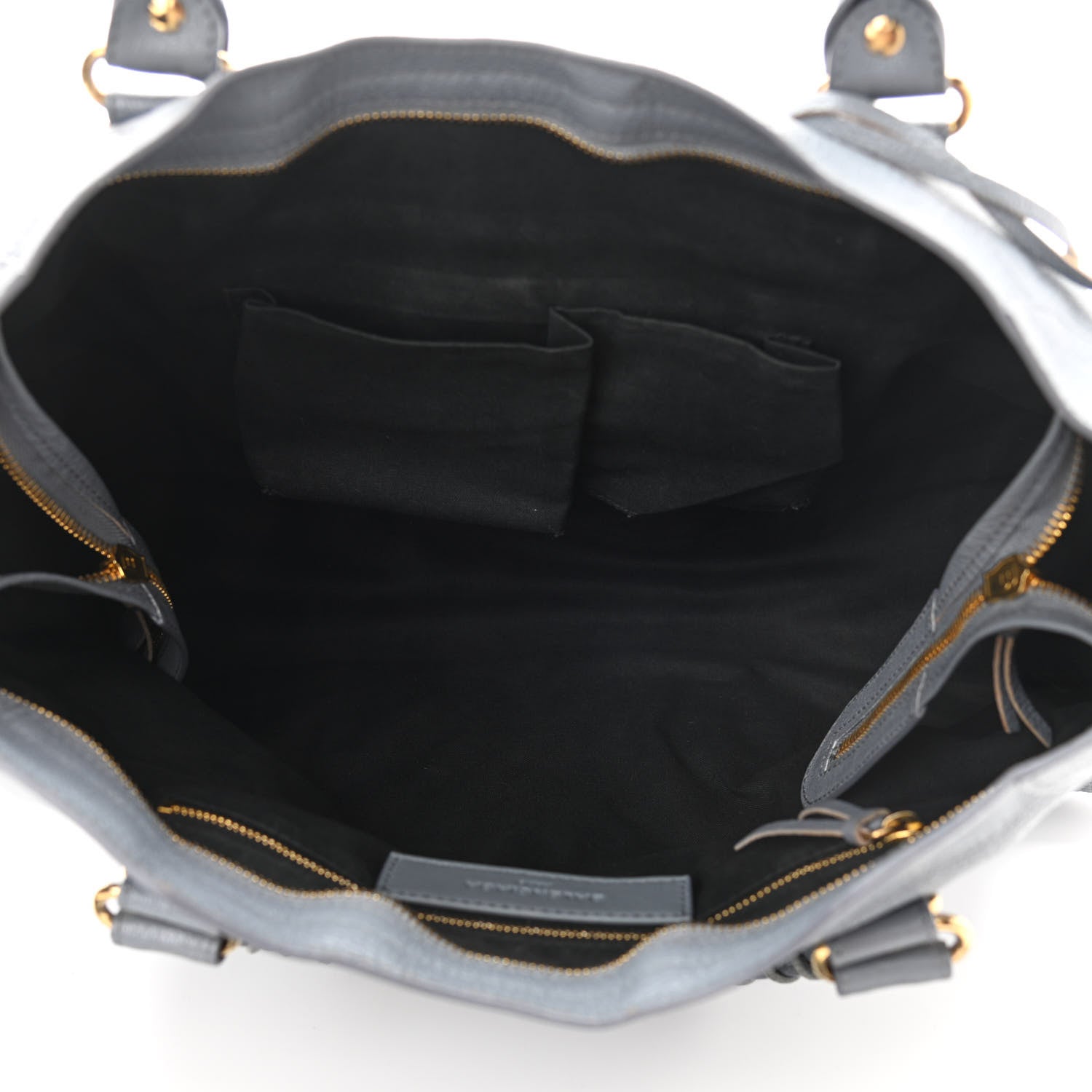 Balenciaga Chevre Gold Metallic Edge Hardware City Bleu Acier 5 of 10