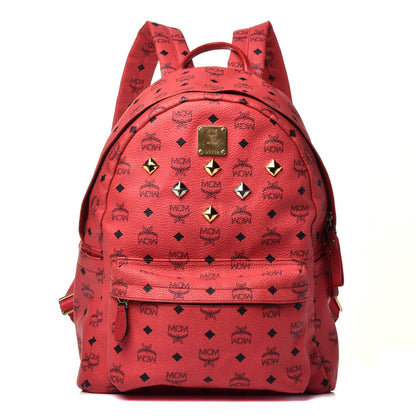 MCM Visetos Medium Sprinkle Stud Stark Backpack Corail 1 of 8