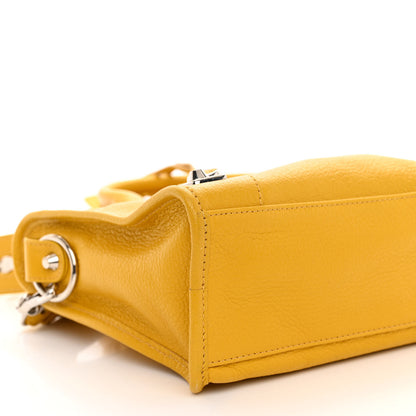 Balenciaga Chevre Silver Metallic Edge Hardware S City Jaune Epi 8 of 9