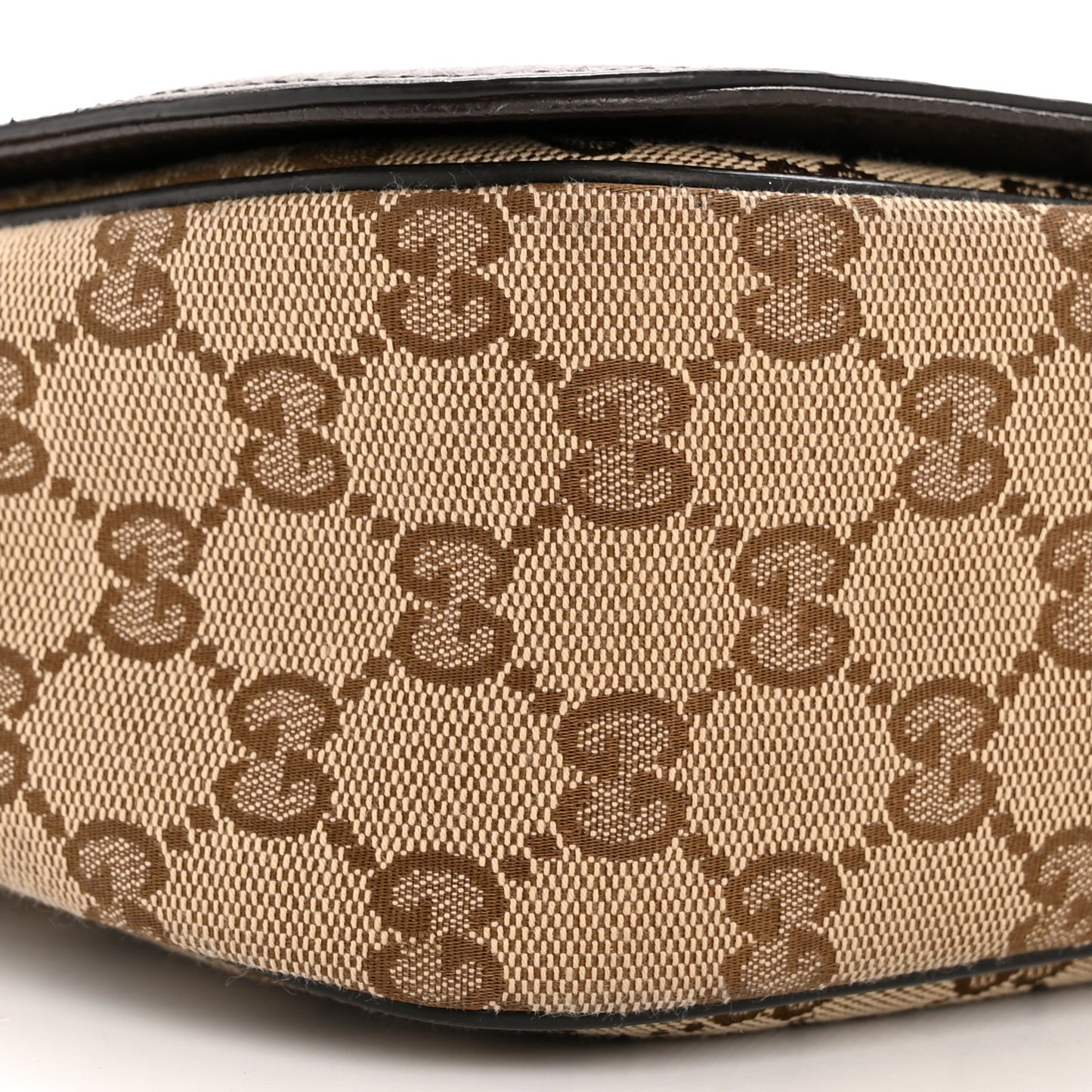 Monogram Flap Messenger Bag Beige Dark Brown