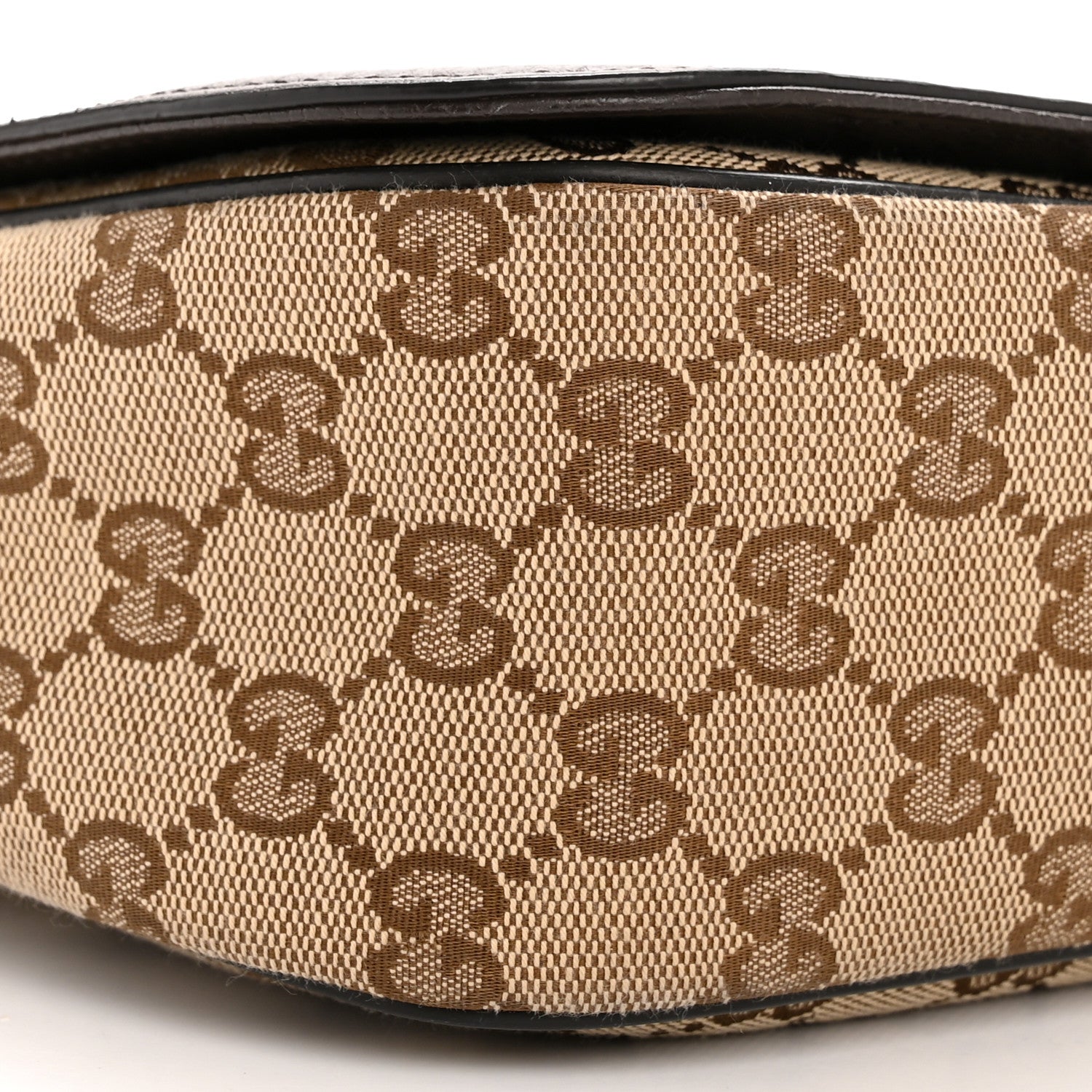 Gucci Monogram Flap Messenger Bag Beige Dark Brown 9 of 13