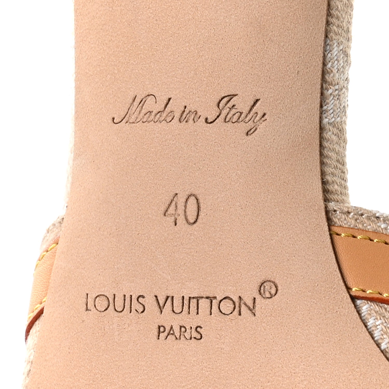 Louis Vuitton Denim Monogram 6AM Icon Mules 40 Sandy Beige 7 of 8