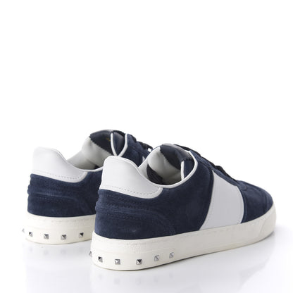 Valentino Garavani Suede Womens Flycrew Sneakers 40 Navy 4 of 8