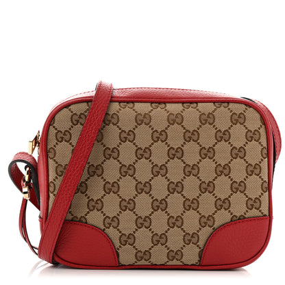 Gucci Monogram Mini Bree Messenger Bag Red 1 of 13