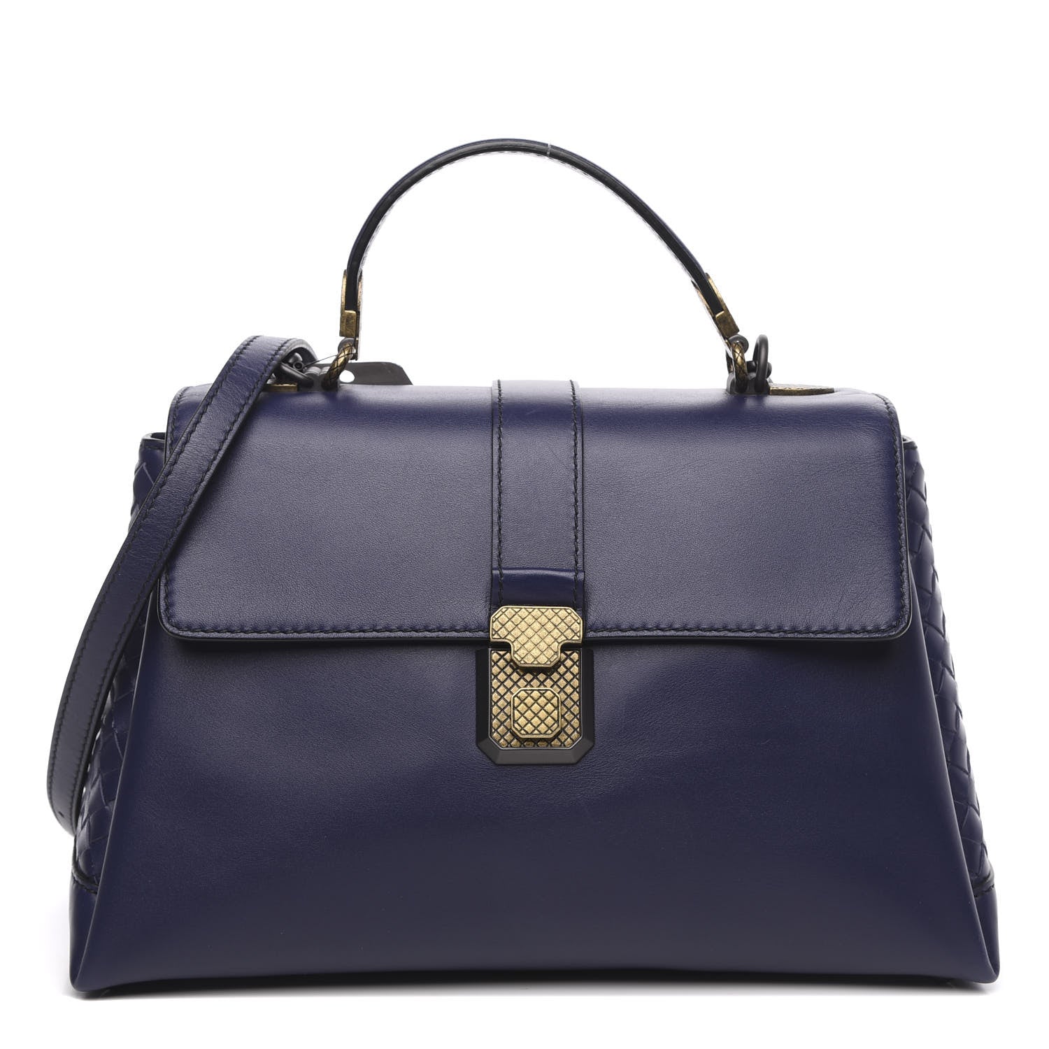 Bottega Veneta French Calfskin Medium Piazza Bag Atlantic 1 of 11