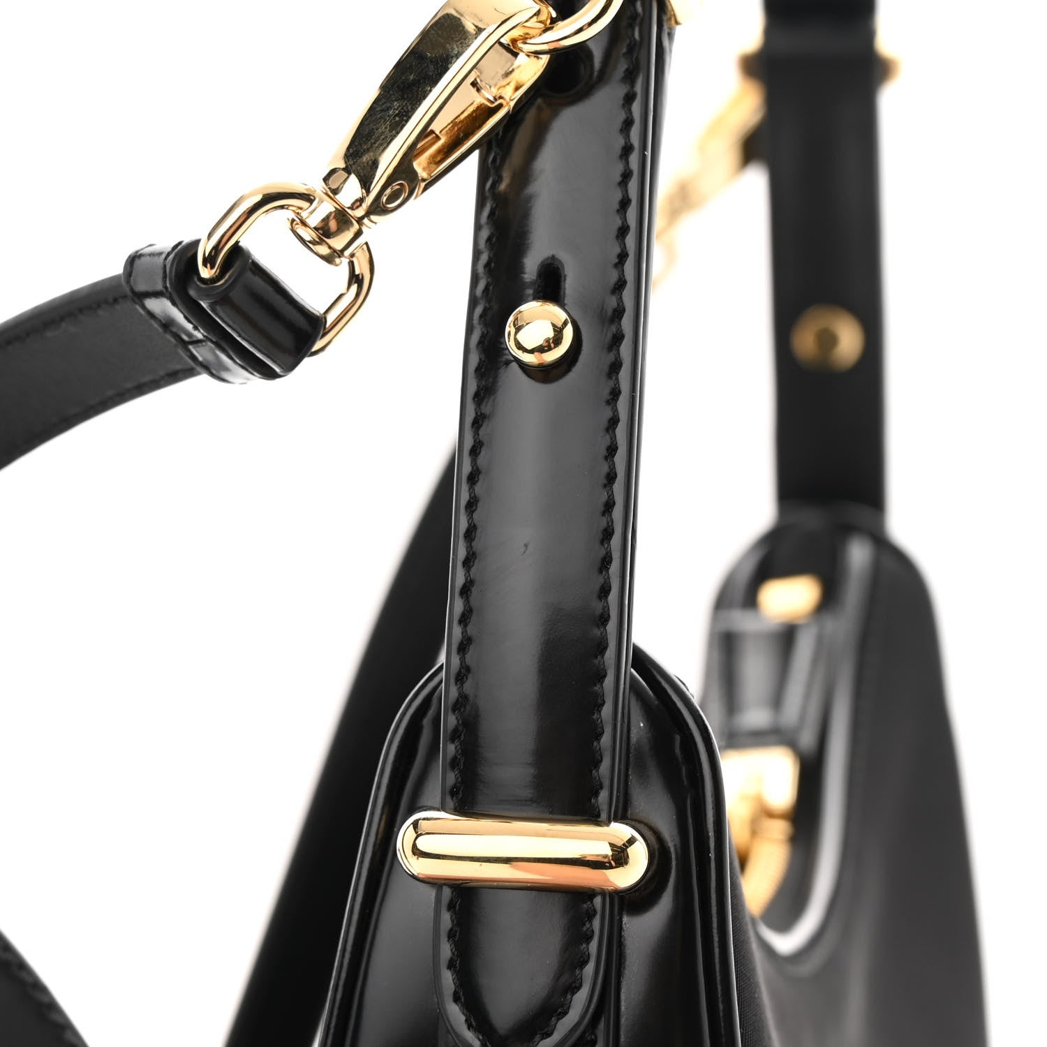 Prada Re-Nylon Spazzolato Small Arque Shoulder Bag Black 12 of 12