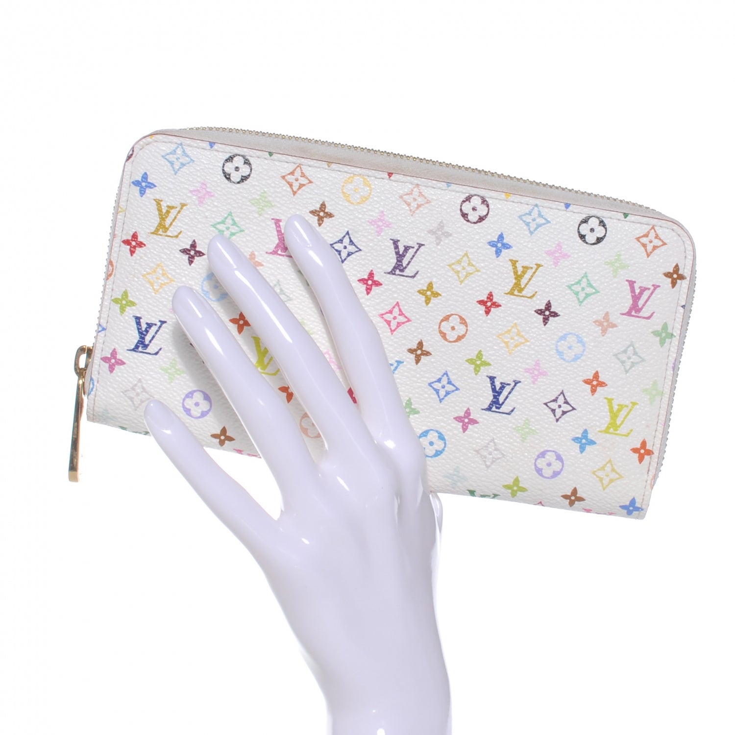 Louis Vuitton Monogram Multicolor Zippy Wallet White 2 of 7