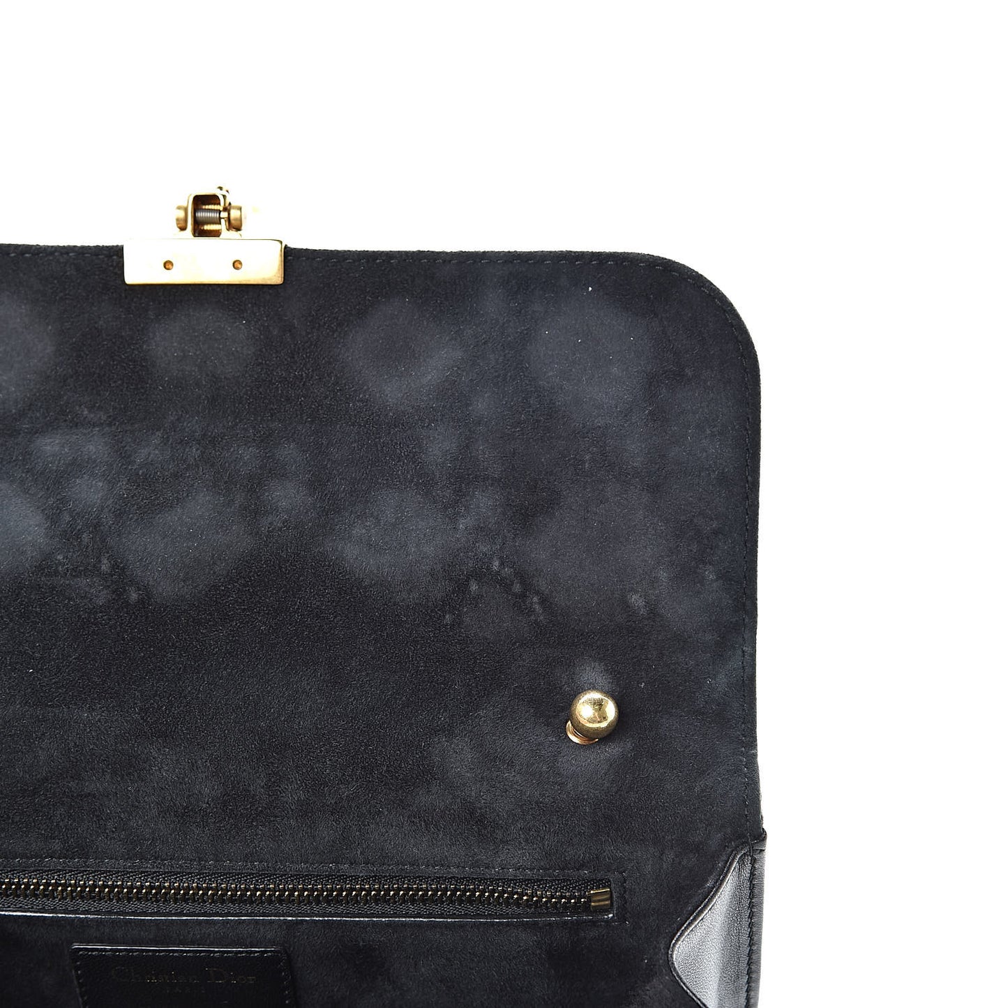 Lambskin Cannage Studded Large Dioraddict Flap Bag Black