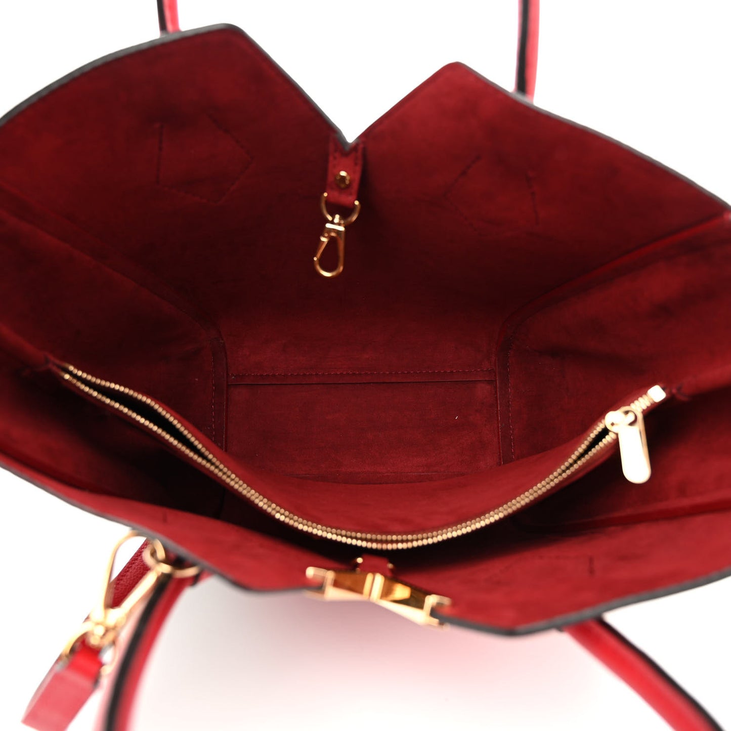 Calfskin Monogram Kimono Tote PM Cherry