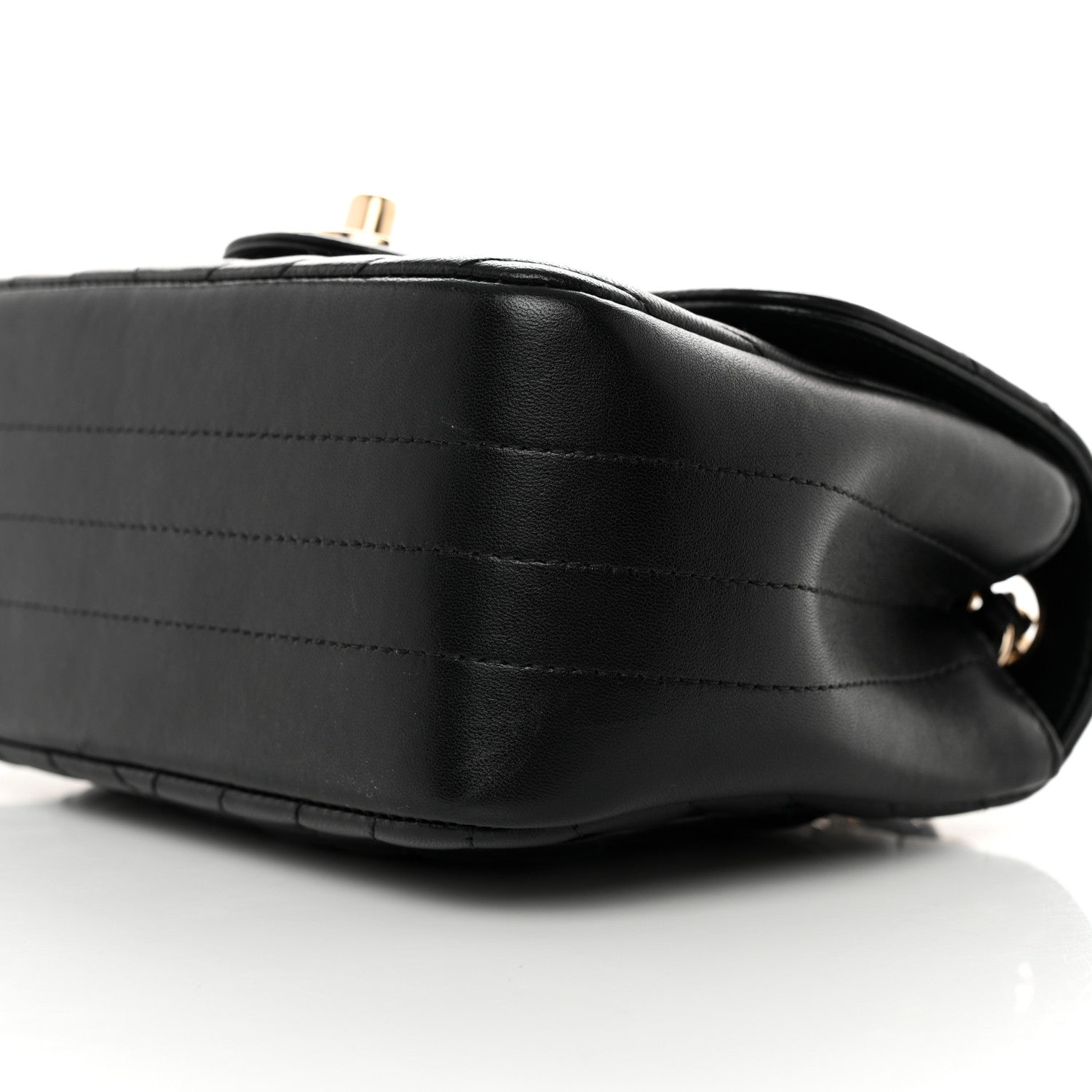 Chanel Lambskin Chevron Quilted Mini Square Flap Black 10 of 11