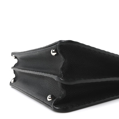 Fendi Cuoio Romano Selleria Chamois Medium Peekaboo I SEE U Satchel Black Camel Sunflower 10 of 10