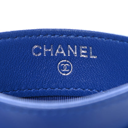 Chanel Lambskin Quilted Card Holder Blue 6 of 8