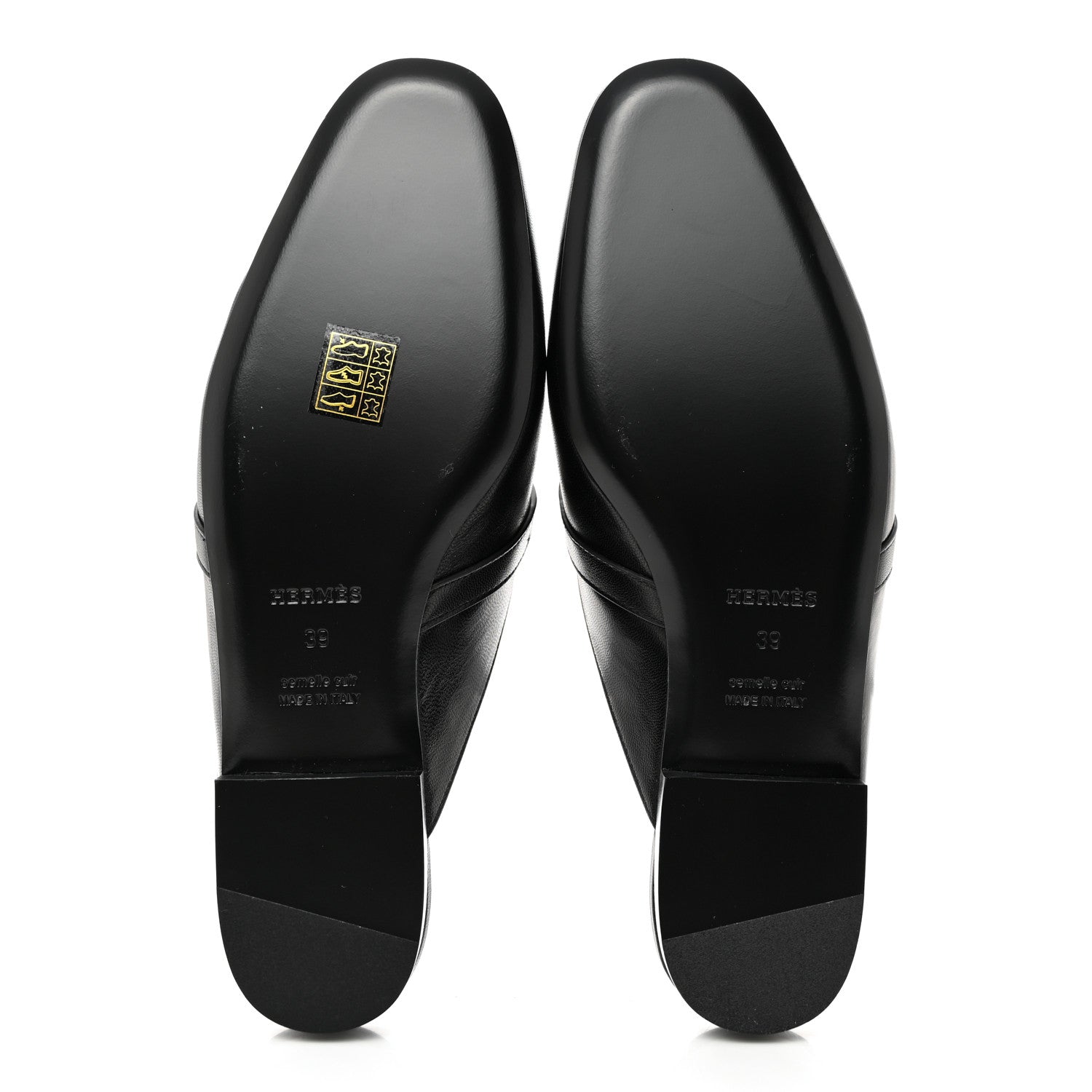 Hermes Goatskin Oz Mules 39 Black 5 of 9