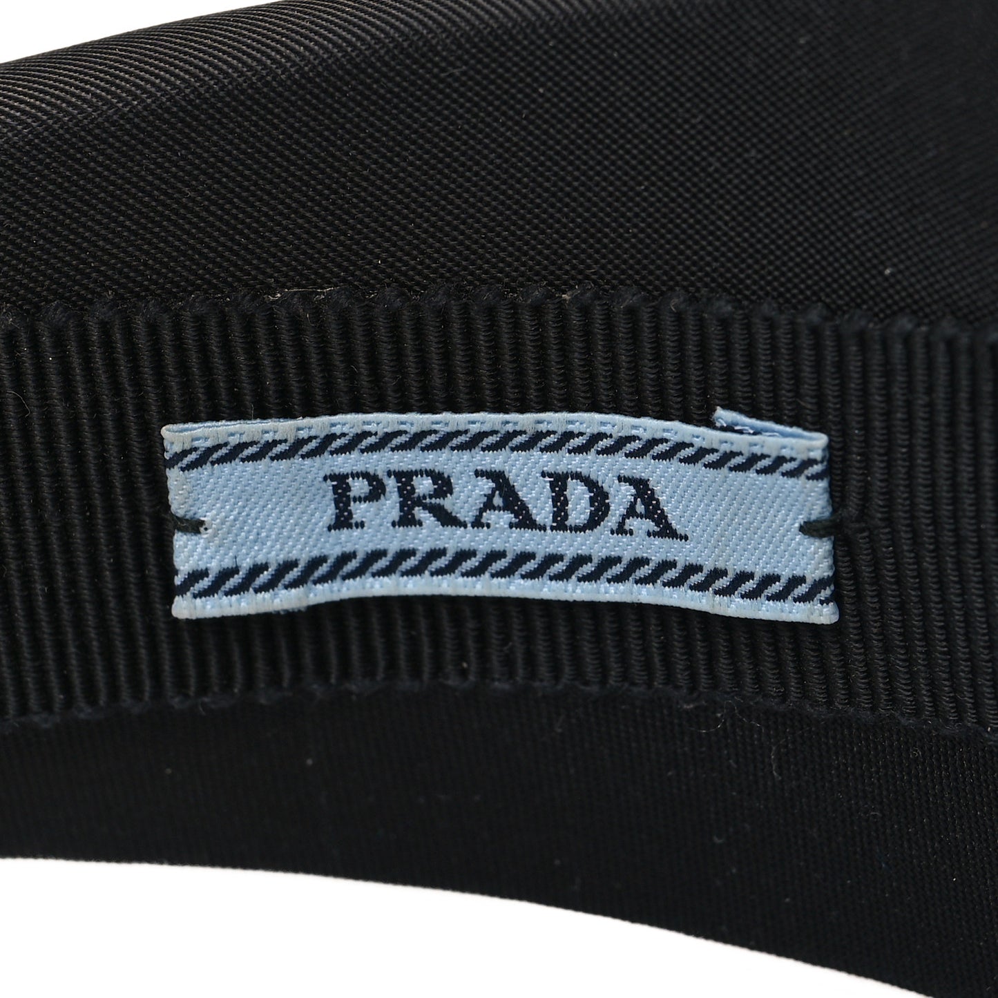 Re-Nylon Metal Triangle Logo Headband Black