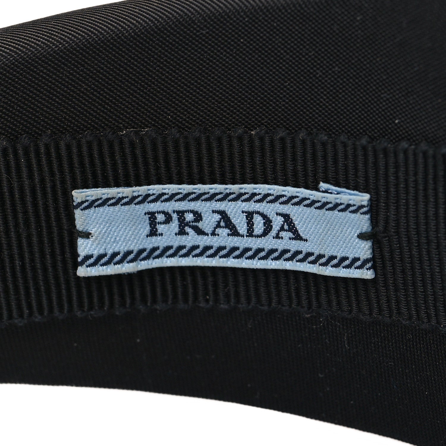 Prada Re-Nylon Metal Triangle Logo Headband Black 4 of 5