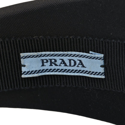 Prada Re-Nylon Metal Triangle Logo Headband Black 4 of 5