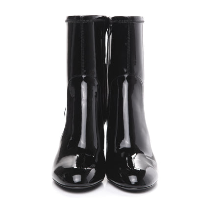 Louis Vuitton Patent Silhouette Ankle Boots 38 Black 2 of 7