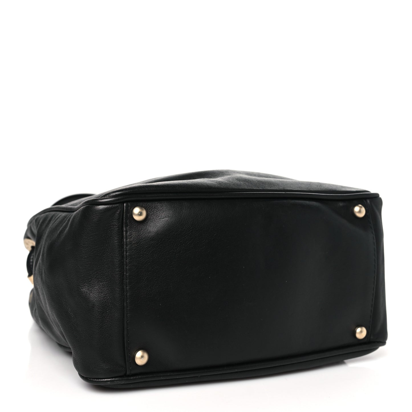 Lambskin Camellia Tote Black