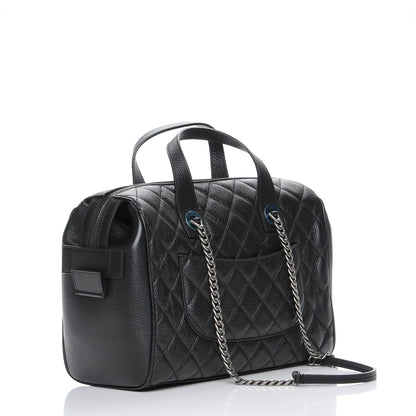 Chanel Calfskin Quilted Bowling Bag Black 3 of 8