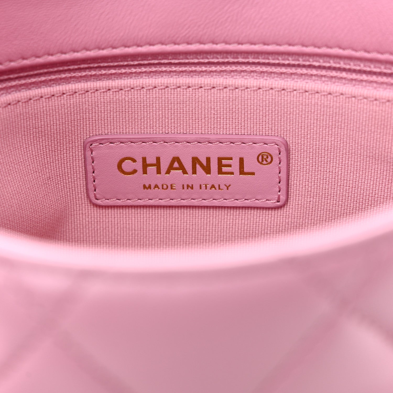 Chanel Lambskin Quilted Small Lacquered Chain Flap Pink 6 of 10