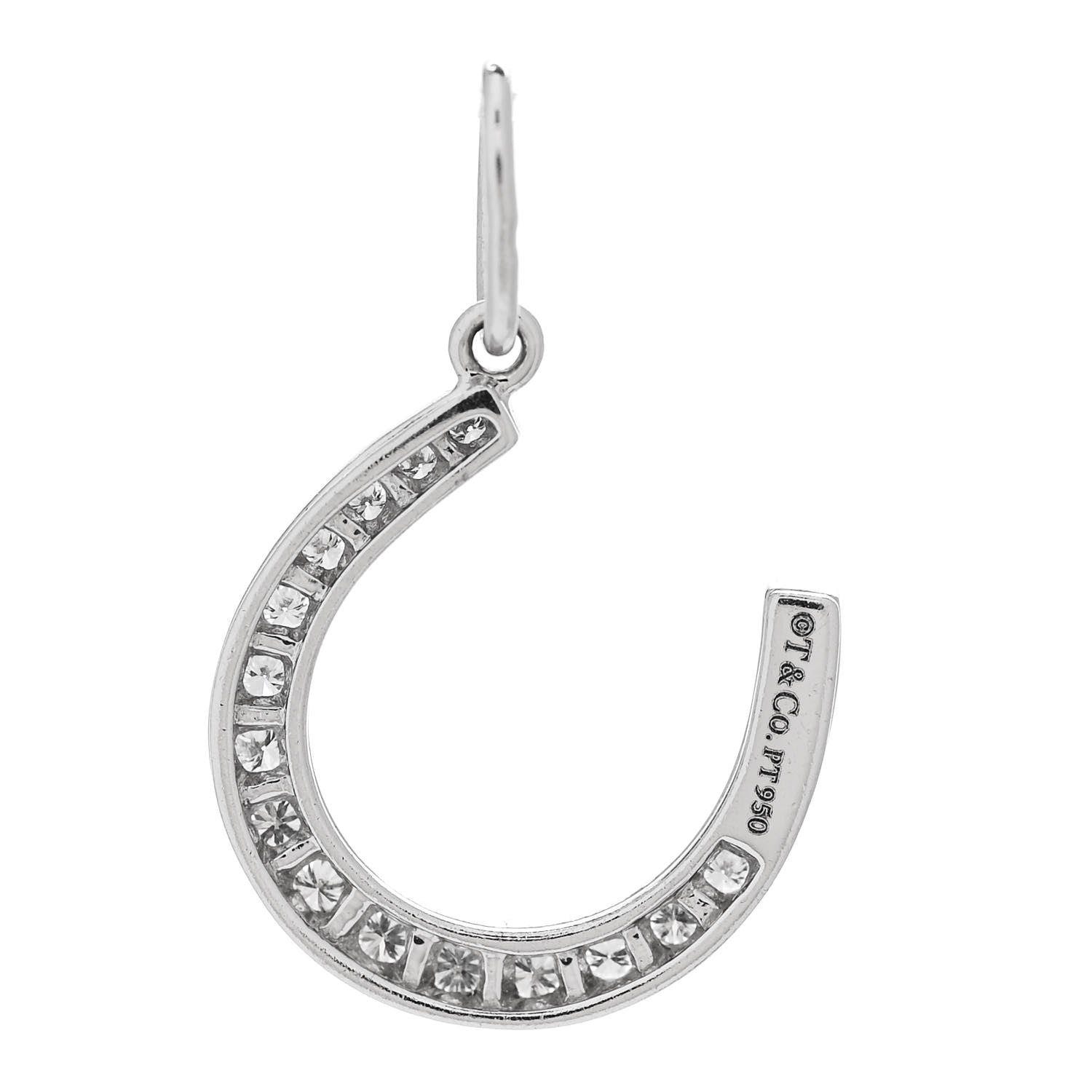 Tiffany Platinum Diamond Horseshoe Charm 3 of 4