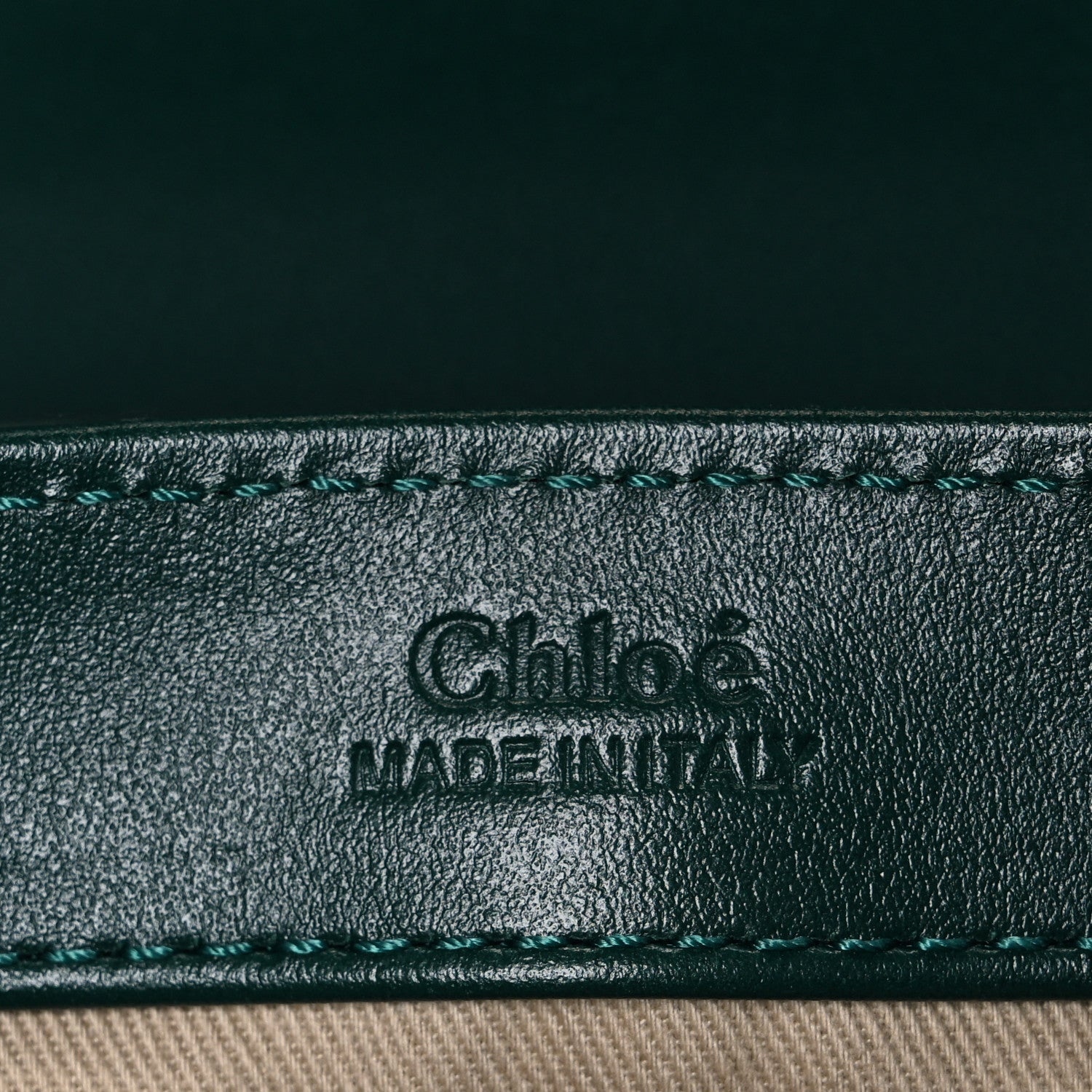 Chloe Shiny Calfskin Suede Mini C Double Carry Green 6 of 10