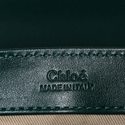Chloe Shiny Calfskin Suede Mini C Double Carry Green 6 of 10
