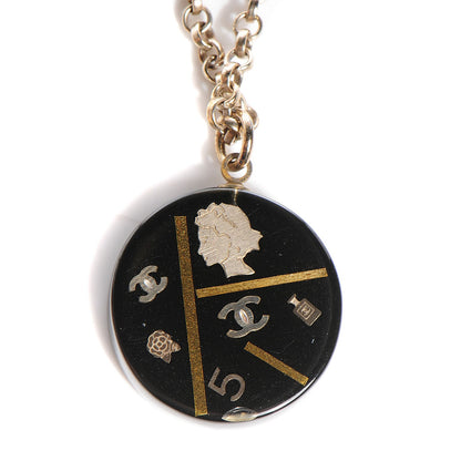 Chanel Resin CC Necklace Black 3 of 5