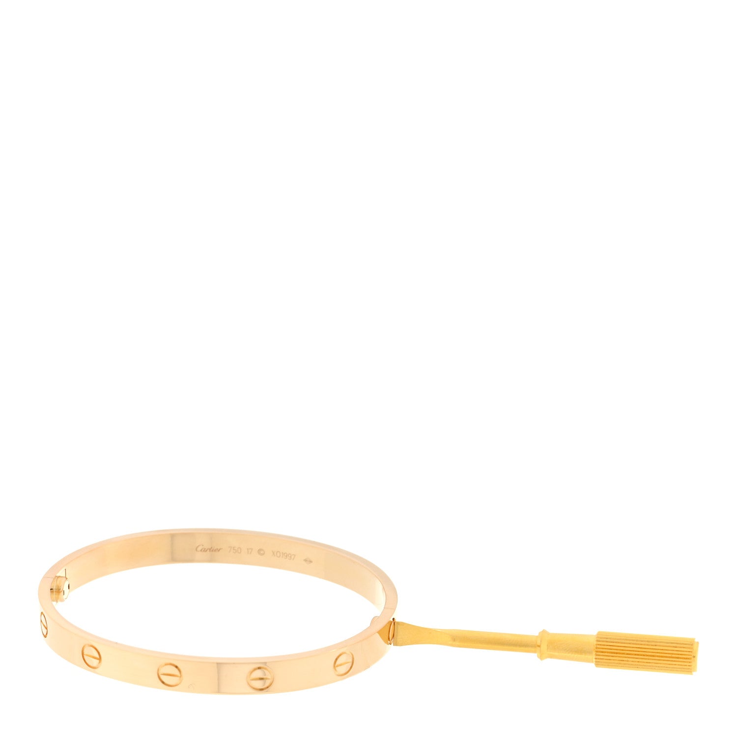 Cartier 18K Yellow Gold LOVE Bracelet 17 4 of 5