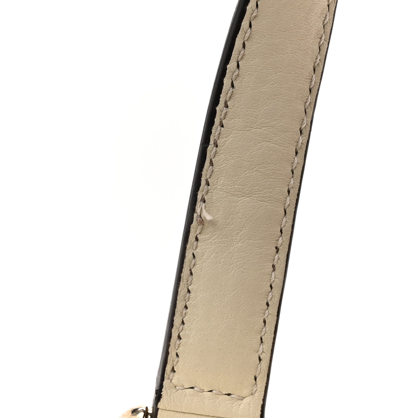 Pebbled Calfskin Small Soho Top Handle Bag Off White