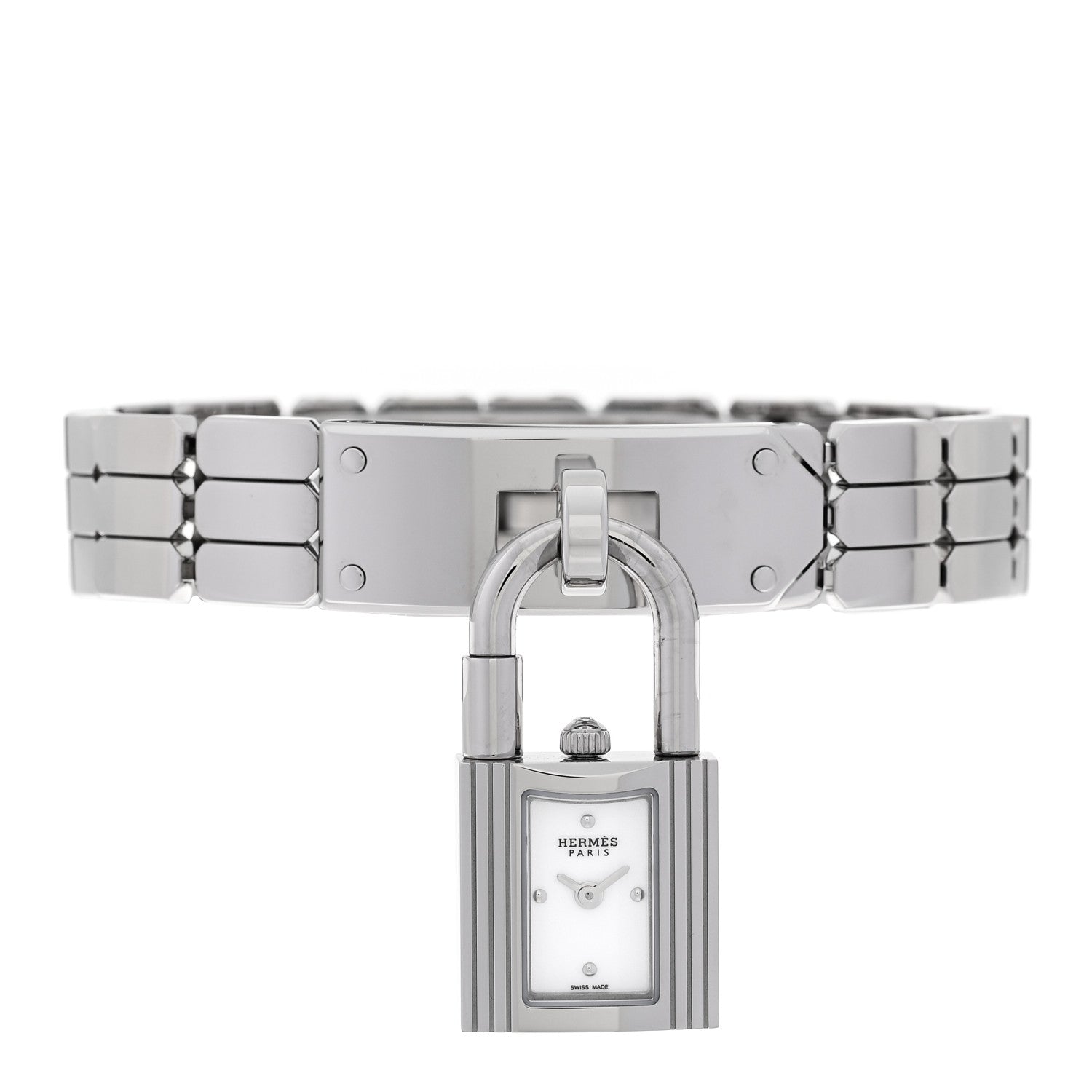 Hermes Stainless Steel 16mm Kelly Quartz Watch 2 of 9