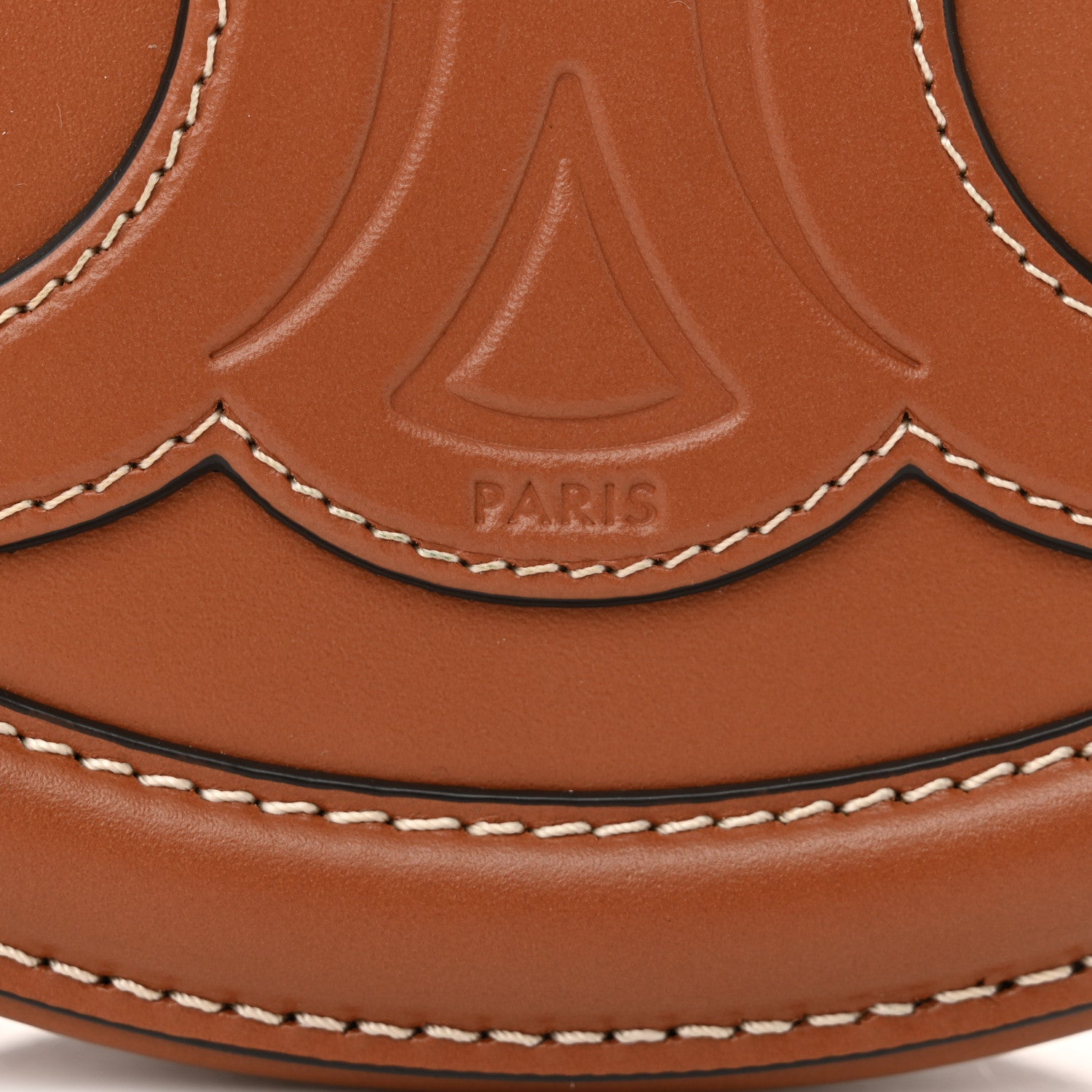 Celine Smooth Calfskin Cuir Small Triomphe Oval Crossbody Purse Tan 7 of 11