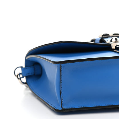 Prada Saffiano City Calfskin Studded Small Elektra Shoulder Bag Blue 7 of 8
