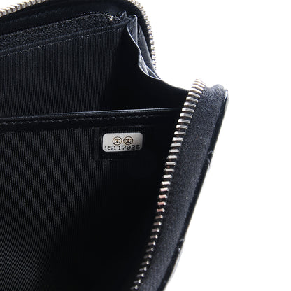 Chanel Patent Quilted Zip Around Wallet Black 9 of 9
